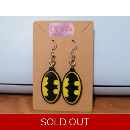Batman 3D Printed Earrings Set